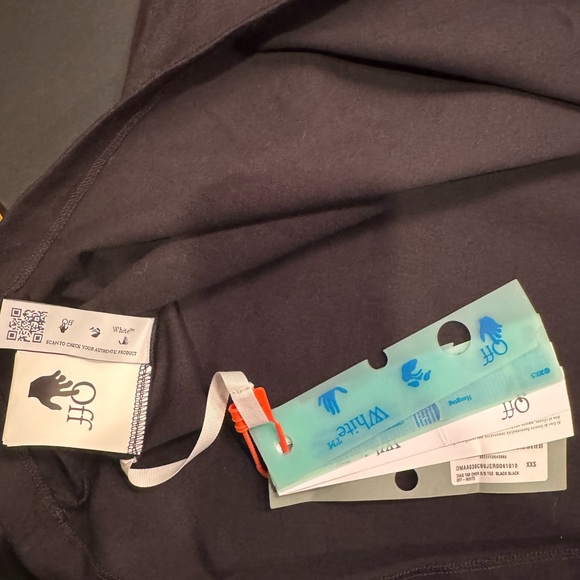 New Men’s Off-White Diagonal Tab Over SS Tee Black/Black Size XXS (US Men’s 32) - Picture 14 of 16